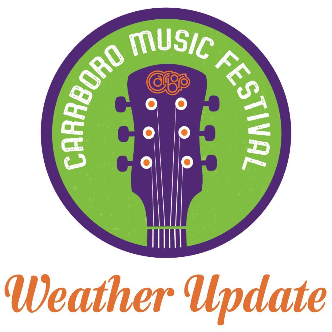Weather Update: All indoor venues and some outdoor venues will proceed as planned.  Due to the forecast for showers today, the following outdoor venues have been cancelled:
Carrboro Family Vision
Pizzeria Mercato
Weaver Street Market Lawn
Safety first for our musicians &amp; techs!