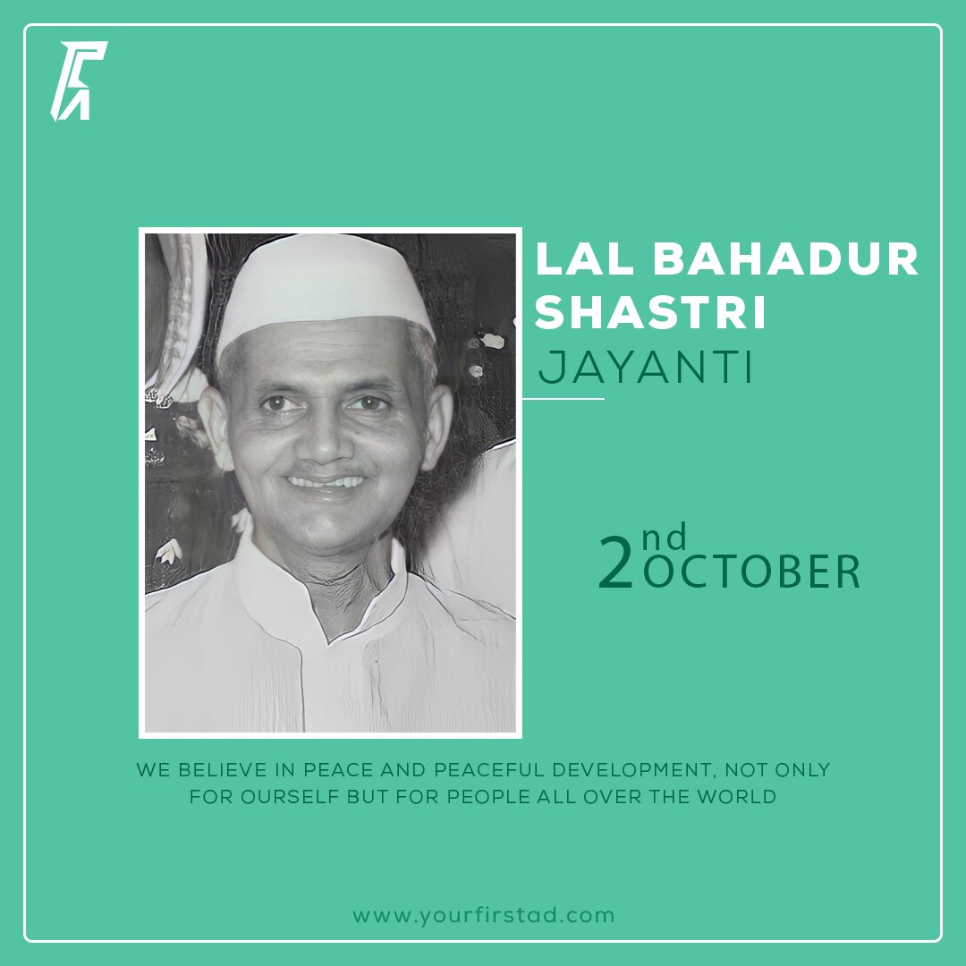 your_FirstAd's tweet photo. Happy Shastri Jayanti!

#Shastri #yourfirstad https://t.co/tU4LLe3qla