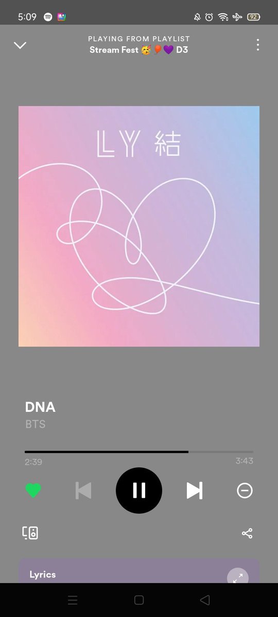 kim_sehar10's tweet photo. @btspkstreaming #BTSStreamFest_D3
DNA ๐งฌ https://t.co/3JyNaEIKwn