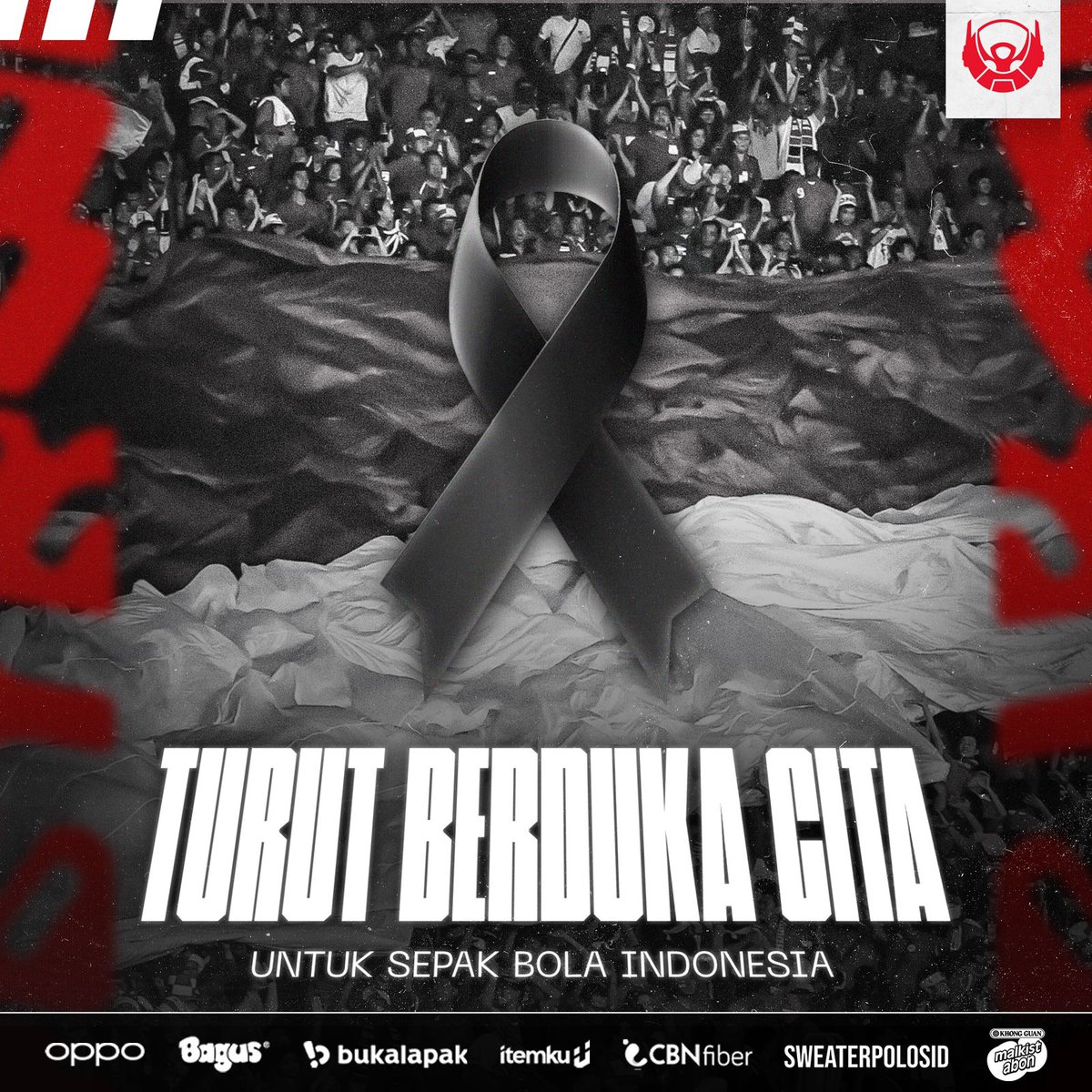 bigetronesports's tweet photo. Turut berduka cita atas tragedi sepak bola Indonesia yang terjadi di Stadion Kanjuruhan, Malang.🥀 https://t.co/3bydt9kFkI