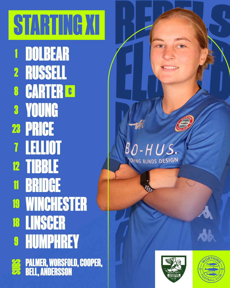 WorthingFCWomen's tweet photo. ๐ Team news for todayโs FA Cup game
#LEAWOR | #WeAreWorthing ๐๐ด https://t.co/IWIPIikBqC