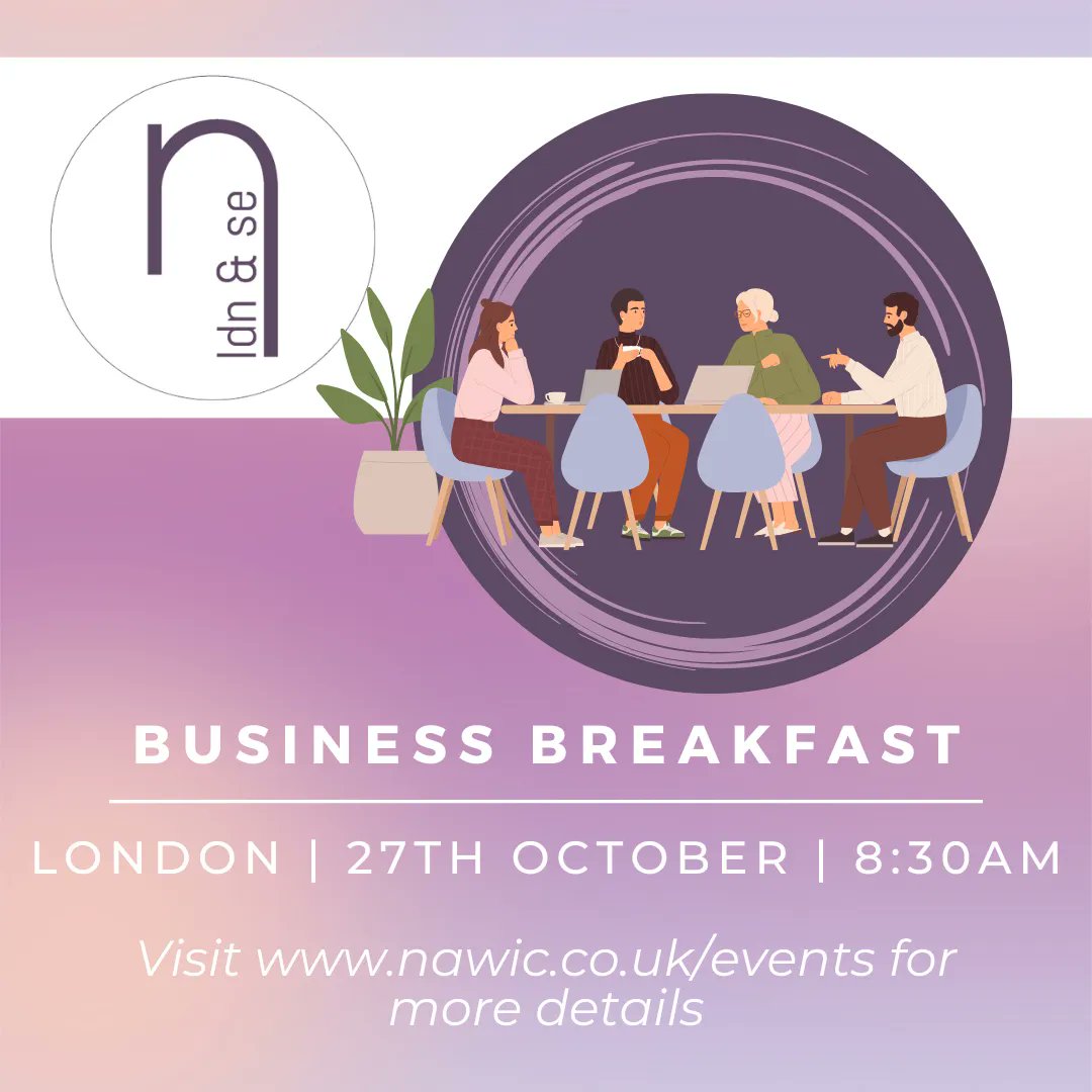 NAWIC LDN & SE (@nawicldn) on Twitter photo Have you booked your place for the next <a href="/nawicuk/">NAWIC UK & Ireland</a> breakfast on 27th October. Join us for a seminar on negotiating successfully followed by networking buff.ly/3xMWfof Have you booked your place for the next <a href="/nawicuk/">NAWIC UK & Ireland</a> breakfast on 27th October. Join us for a seminar on negotiating successfully followed by networking buff.ly/3xMWfof