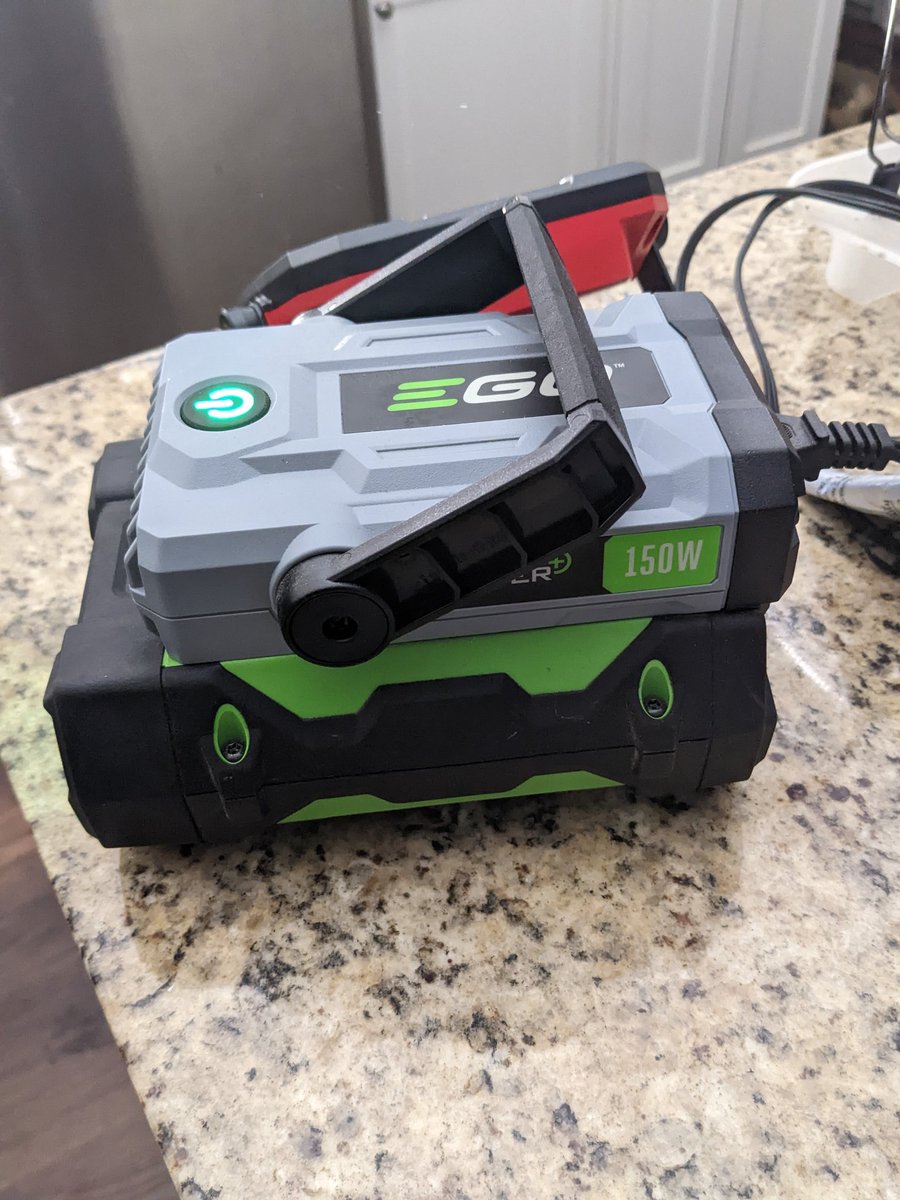 We always thought our <a href="/egopowerplus/">EGO</a> leaf blower and weed trimmer were great but the best thing is being able to add this inverter to their batteries to charge phones and power lights during #hurricaneIan