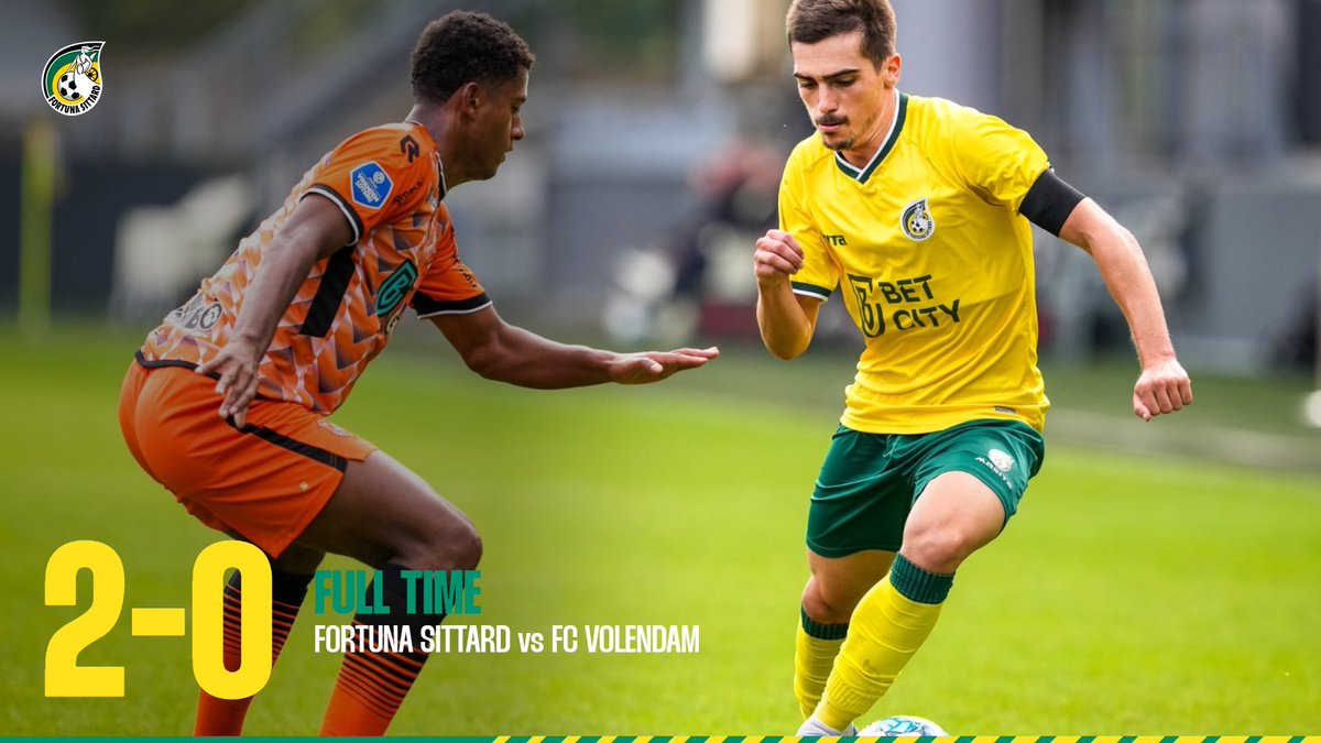 FULL TIME I Fortuna Sittard weet de thuiswedstrijd tegen FC Volendam winnend af te sluiten. Door doelpunten van Embaló en Özyakup staat een 2-0 eindstand op het scorebord. 

#forvol
