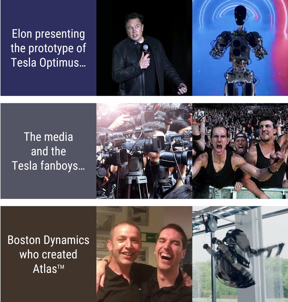 Das konnte früher nur Apple: Dinge als revolutionäre Innovation zu verkaufen, die andere längst erfunden hatten. Nun ist es Elon, der über das stärkste Reality Distortion Field zu verfügen scheint. #TeslaBot