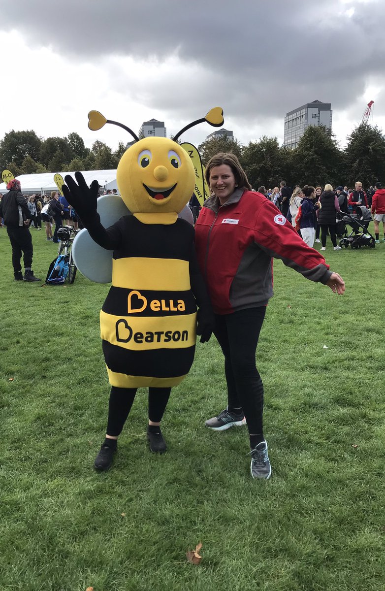 Pure buzzing to meet Bella Bee <a href="/Beatson_Charity/">Beatson Cancer Charity</a>! We totally need a mascot… <a href="/GreatScotRun/">Great Scottish Run</a> <a href="/BritishRedCross/">British Red Cross 🧡</a> <a href="/RedCrossScot/">Red Cross Scotland</a>