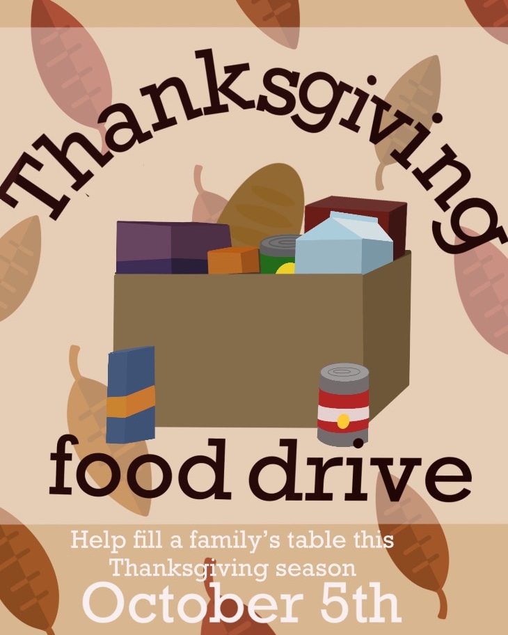 Hey <a href="/StPeterCSS/">St. Peter's C.S.S.</a>! Wednesday is your final day to bring in non-perishable food items to support our community. Let's make this a special Thanksgiving for all!