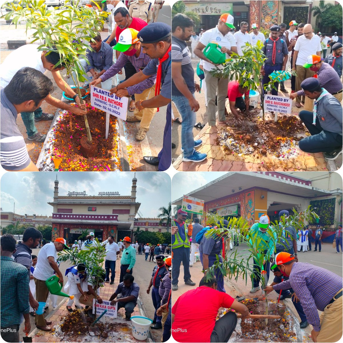 drmsecunderabad's tweet photo. #Seva Diwas @MAHATMAGANDHI Jayanthi @Hyderabad  Station  
#Tree plantation at Circulating as go green station #ADRMs along with officers  @PMOIndia @specialCampaign2 @DrJitendraSingh @DARPG_GoI https://t.co/jBiRYShq3p