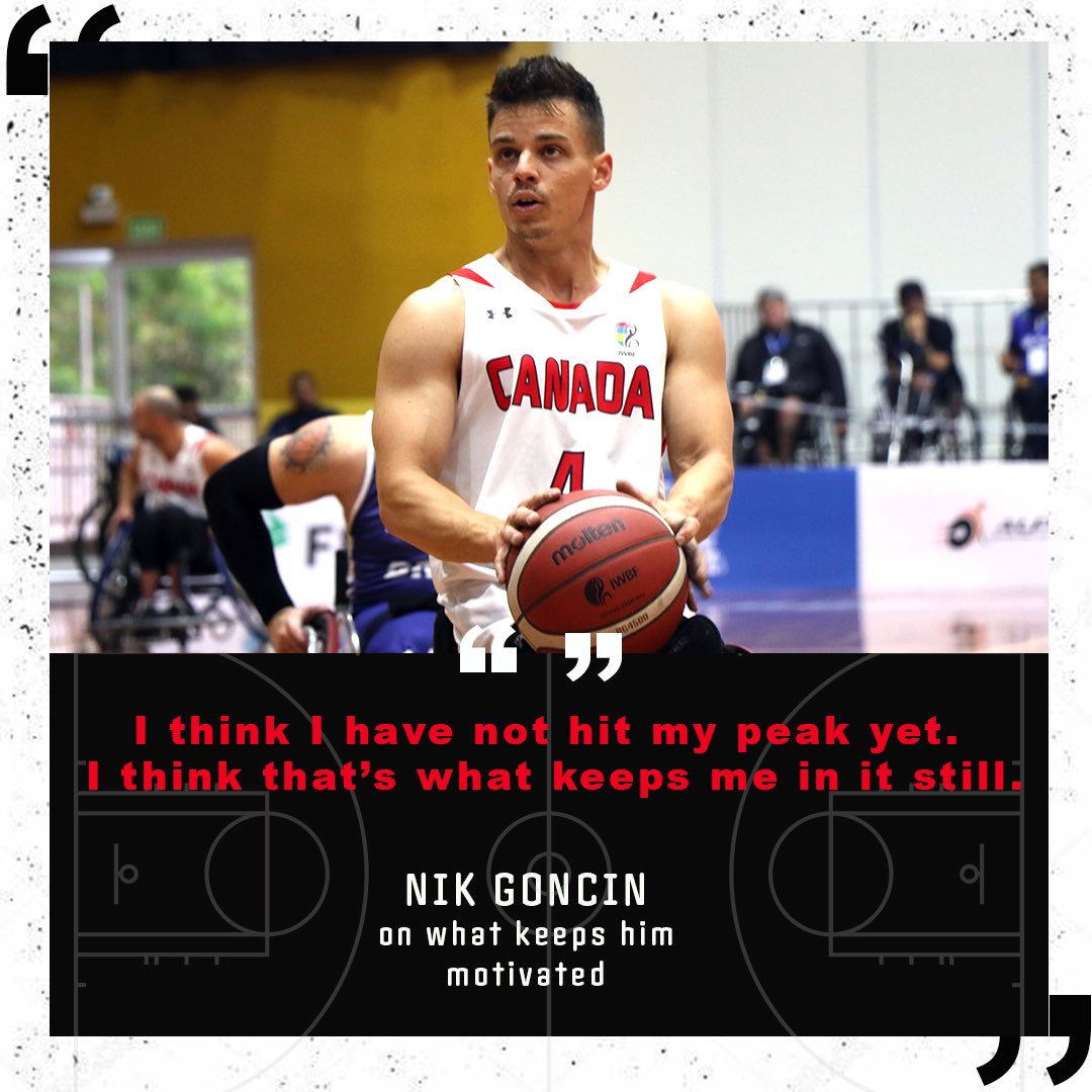 WCBballCanada's tweet photo. Fourteen years after first being introduced to the game, Nik Goncin still feels he has a long way to go before reaching his full potential. Read more: https://t.co/M3tV5lpVqE
#WBWeek22 | #Wheelchairbasketball https://t.co/IYTTKZIuuu