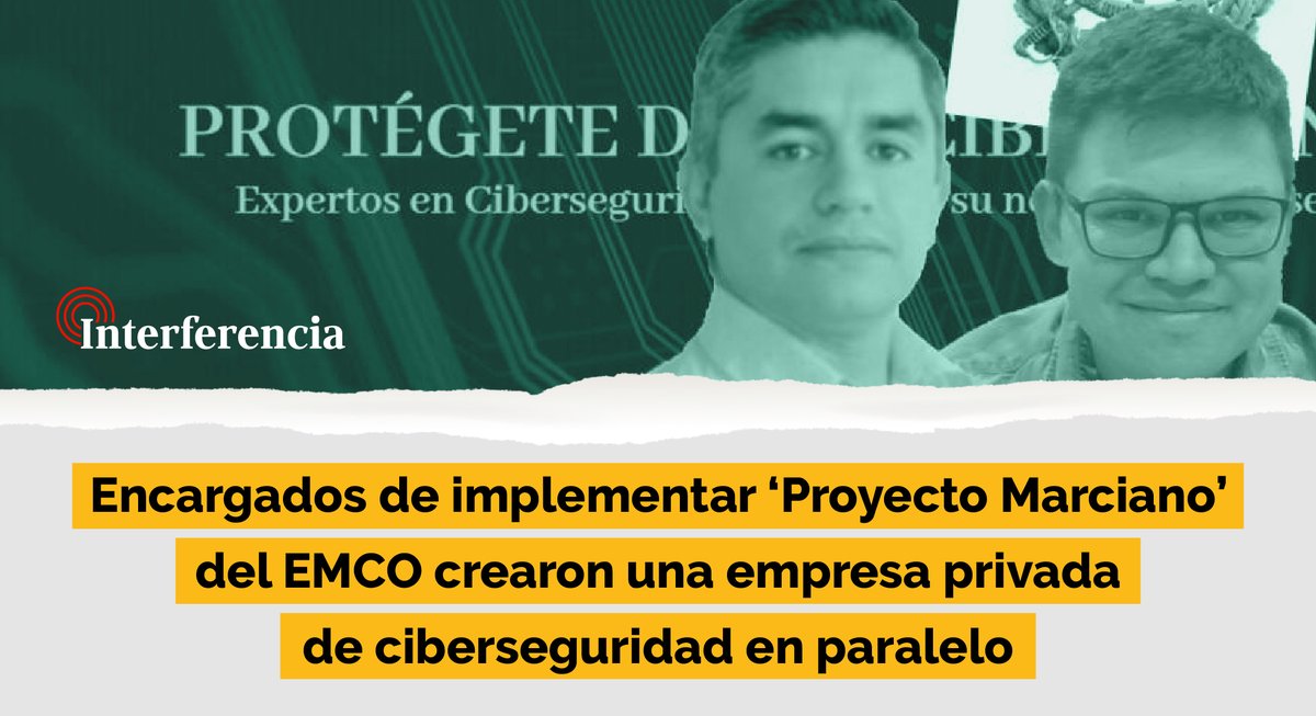 InterferenciaCL's tweet image. Marinos que levantaron Centro de Coordinación CSIRT de la Defensa, cuya infraestructura tecnológica es ‘Proyecto Marciano’ para el Estado Mayor Conjunto, son propietarios de C-Safe, empresa conjunta para el ámbito privado mientras trabajaban para el EMCO. bit.ly/3rrgaFT