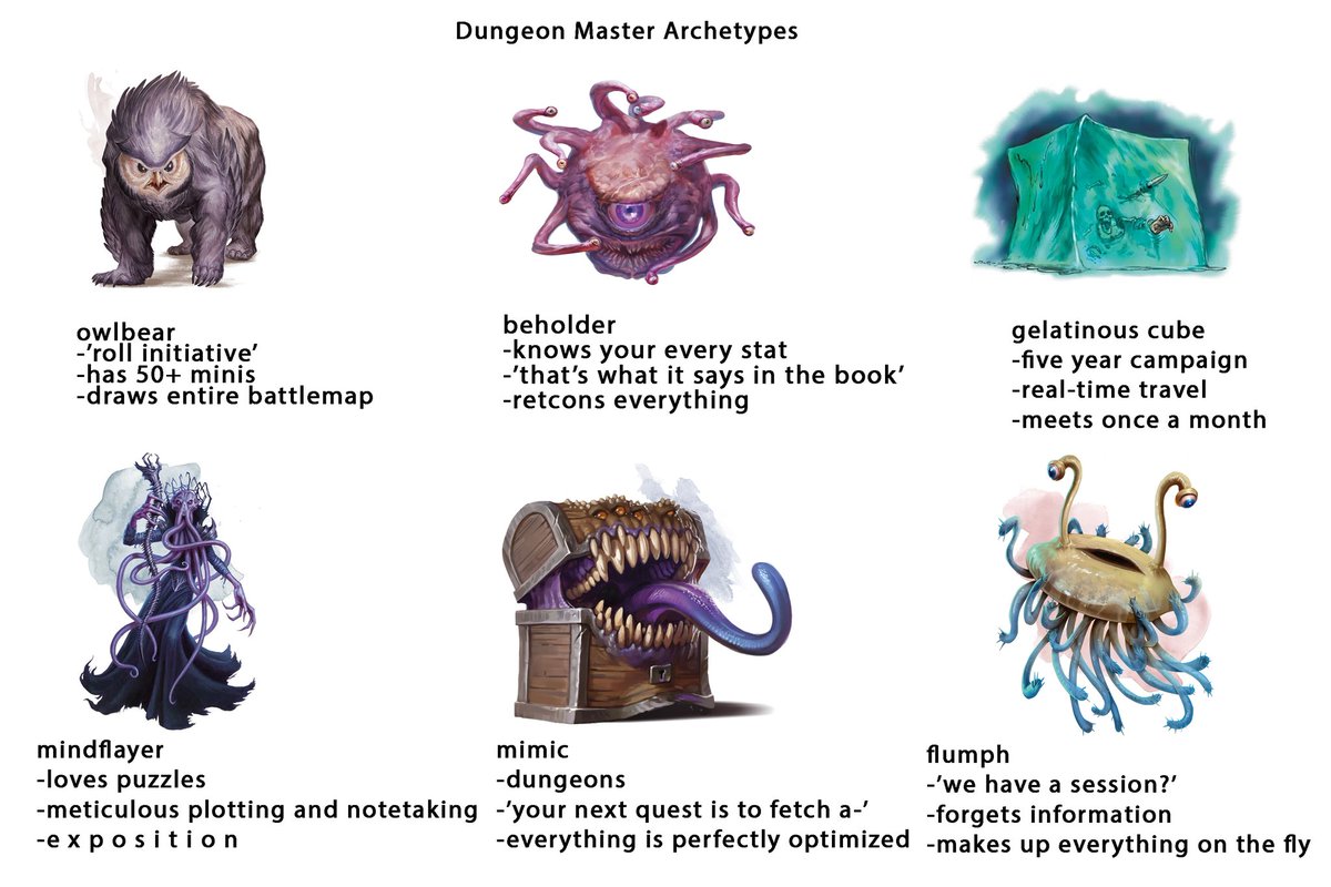 Warlockdnd's tweet photo. Happy Sunday! What kind of DM/GM are you? https://t.co/zPrMQuT07h