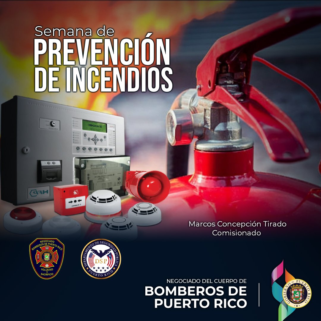 Felicito a todos nuestros inspectores de la División de Prevención de Incendios en su semana, su trabajo es pieza esencial en <a href="/BomberosPR/">Bomberos P.R</a>
 ¡Gracias por su compromiso! 

Marcos Concepción Tirado
Comisionado