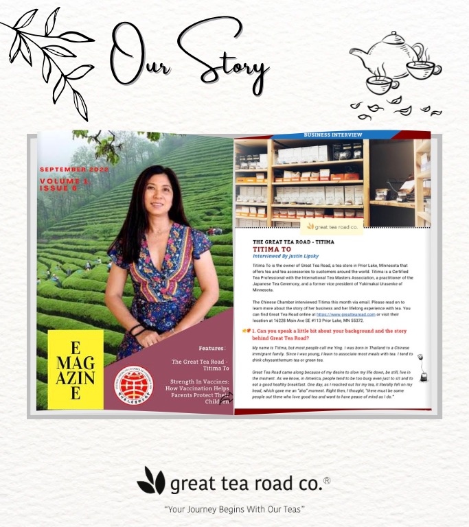 Greattearoad's tweet photo. Let’s read our story on *𝑪𝑨𝑪𝑪-𝑴𝑵 𝑺𝒆𝒑𝒕𝒆𝒎𝒃𝒆𝒓 𝑬-𝑴𝒂𝒈𝒂𝒛𝒊𝒏𝒆*

📑 https://t.co/pqiBm9Dnx9 

Thank you Chinese American Chamber of Commerce - MN
#greattearoad #CACCMN #EMagazine https://t.co/sqqj3OnHyx