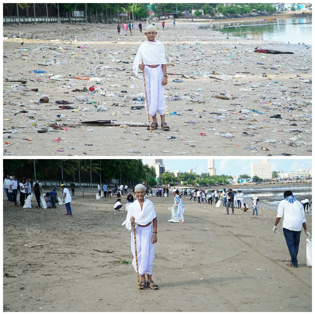 chinukofficial's tweet photo. Bapu ne bola safai karne ka toh karne ka !!!

With this soch the kids of our Armaan Bal Niwas &amp; Mangalaben Balika Niwas along the volunteers of Shri Satya Sai Seva &amp; NSS students  participated in 235th week of cleanup.

The step to change starts with you

#GandhiJayanti2022 https://t.co/IRw2iffUyB