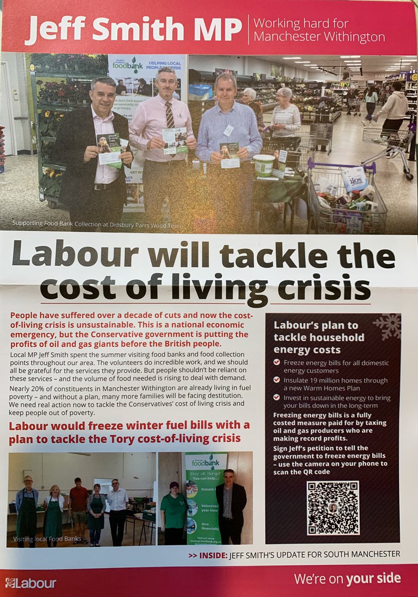 JoMidge's tweet photo. Spot of morning delivery on #Merseybank estate @JeffSmithetc leaflet explains how @UKLabour will tackle cost of living crisis & work weβve been doing locally with our brilliant partners in #ChorltonPark to support residents @BMCALtd #ToriesOut #TrussMustGo https://t.co/t2ozB3eS8t