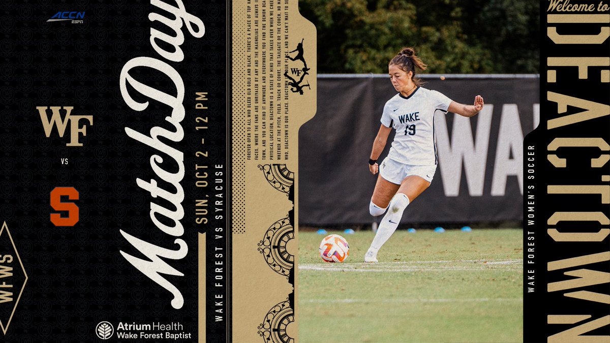 WakeWSoccer's tweet photo. Back at it today for our Pink Match 💝

🆚 Syracuse 
🏟️ Spry Stadium
🕖 12 p.m.
📺 https://t.co/wTxphPSUsv
📊 https://t.co/niBwISwiZe

#GoDeacs 🎩⚽️ https://t.co/tuGOjkMvlK