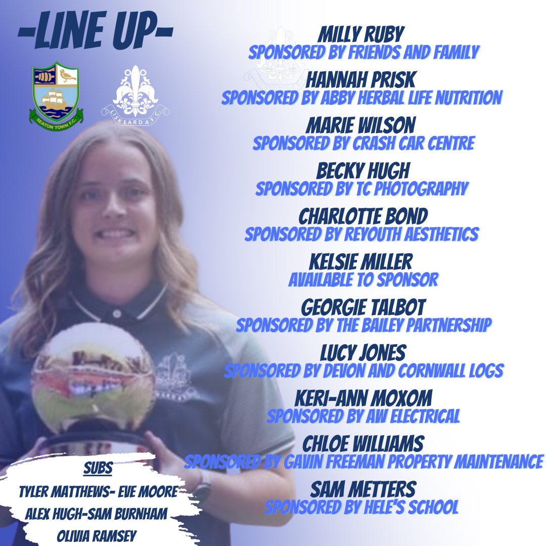 LiskAFCWomen's tweet photo. How we line up for today’s @VitalityWFACup Second Round Qualifying against @SeatonLadies 💙 https://t.co/W5ToCNNgTM