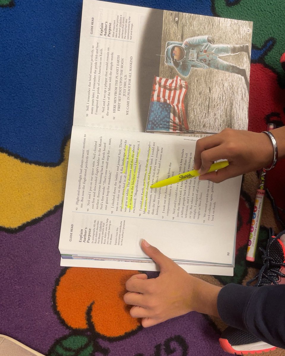 Mrs. Nagle’s class practiced CLOSE reading today and had great discussions about author’s purpose. Plus Buzz Aldrin shared his message of determination and persistence! <a href="/MrsBrownBES1/">MrsBrownBES</a> <a href="/mtsdfalcons/">MTSDFALCONS</a> #buzzaldrin #WeAreBrookside