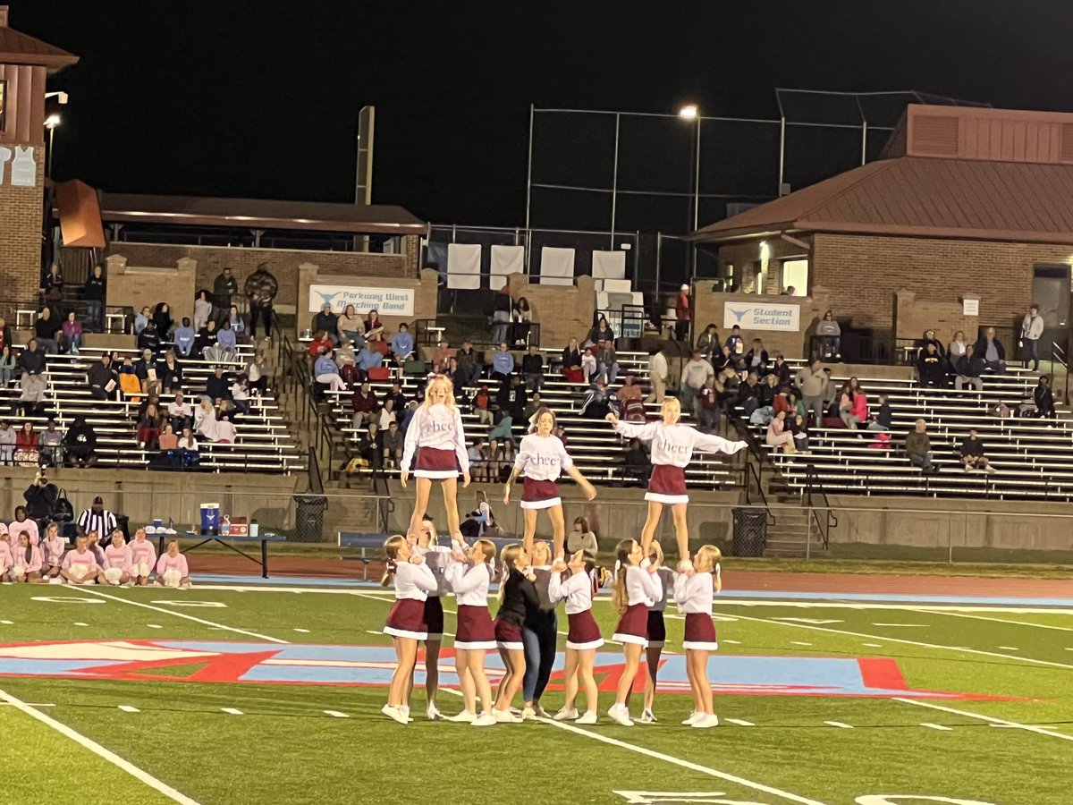 Teachers’ Saturday night out: watching your 8th grade students cheer and play football. #RSMSrocks