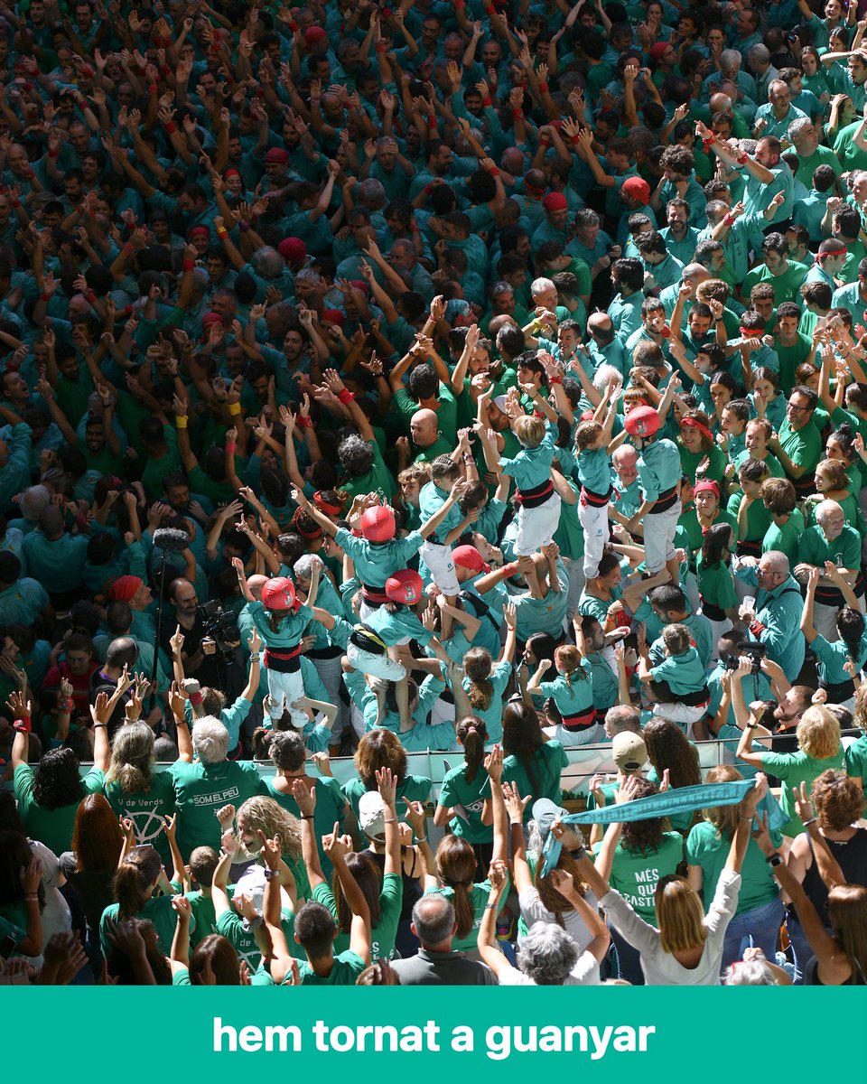 Ho hem tornat a fer. 
Per dotzena vegada, hem tornat a guanyar el <a href="/concurscastells/">Concurs de Castells</a>! 

#castellers #mésverdsquemai #mésquecastells #tornaraguanyar #ConcursTGN22 #EmocióConcurs