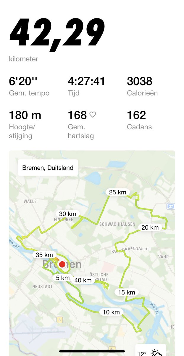 Marathon Bremen, gelukt.