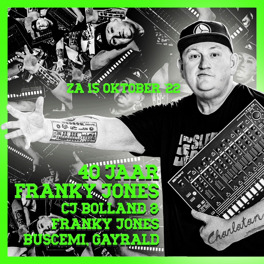 djfrankyjones's tweet photo. 40 jaar Dj Franky Jones 🙂 Vier mee op 15.10.22 in de #Charlatan #Gent met #CjBolland #Buscemi #Gayrald en mezelf .. Ik doe een 8u allnighter set 🥳 En dit voor slechts €5 als dank voor jullie jarenlange support ! #FrankyJones #4decadesDJ #DjLife #RebirthTour2022 #Rave #Feest https://t.co/abn9ID86qP