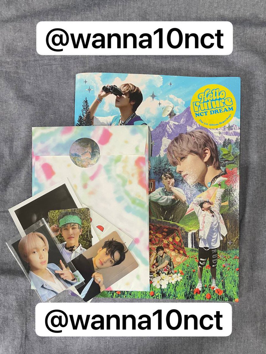 NCT Dream - Hello Future
Mark PC &amp; another Mark 
Extra Haechan freebie
Complete Inclusion

PHP 800

wts lfb ph nct dream mark pc