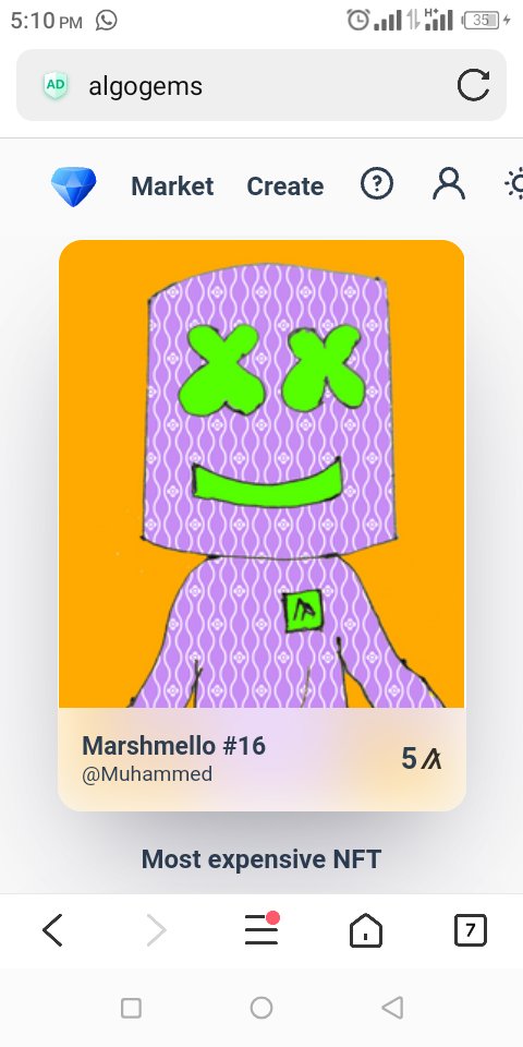 Muhammed_NFT's tweet photo. Marshmello #16 sold on @AlgogemsNFT
Price: 5A
More available only at 5A each
Link: https://t.co/uJb276ZjMQ
β
Verified Artist
Buy 2+ and earn FREE 5 $gem
#NFTs #NFT #NFTcollector #NFTsales #Algofam #AlgohasNFT #AlgoNFT #AlgorandNFT #AlgorandHasNFTs #AlgogemsNFT #VerifiedGEM https://t.co/VNNl7wRy7c