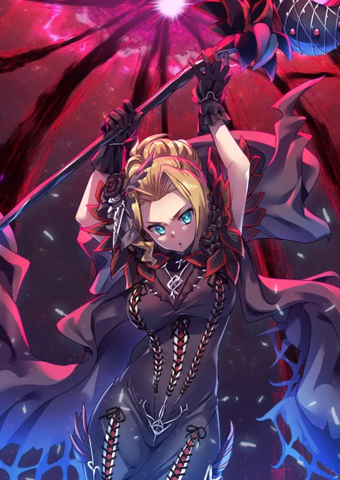pixivのFFBE幻影戦争イラコン用に描きましたFFBE自体は最近始めました。黒衣ヘレナに助けられてます・・・#FFBE幻影戦争 