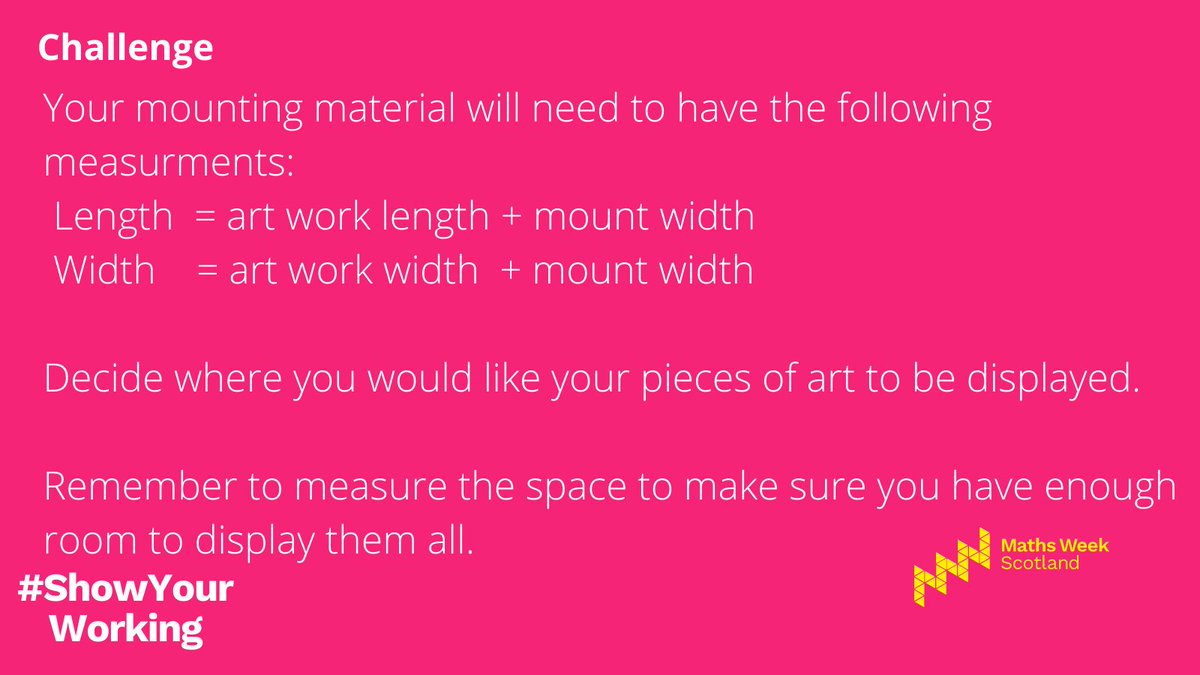 NMSEngage's tweet photo. Yesterday we introduced you to Andrew. Now it's your turn to have a go at hanging your artwork like Andrew did. Follow the steps in the pictures and create your very own gallery and share your results! @mathsweekscot #MathsAtWork #MathsWeekScot https://t.co/y6RWpVZXzG