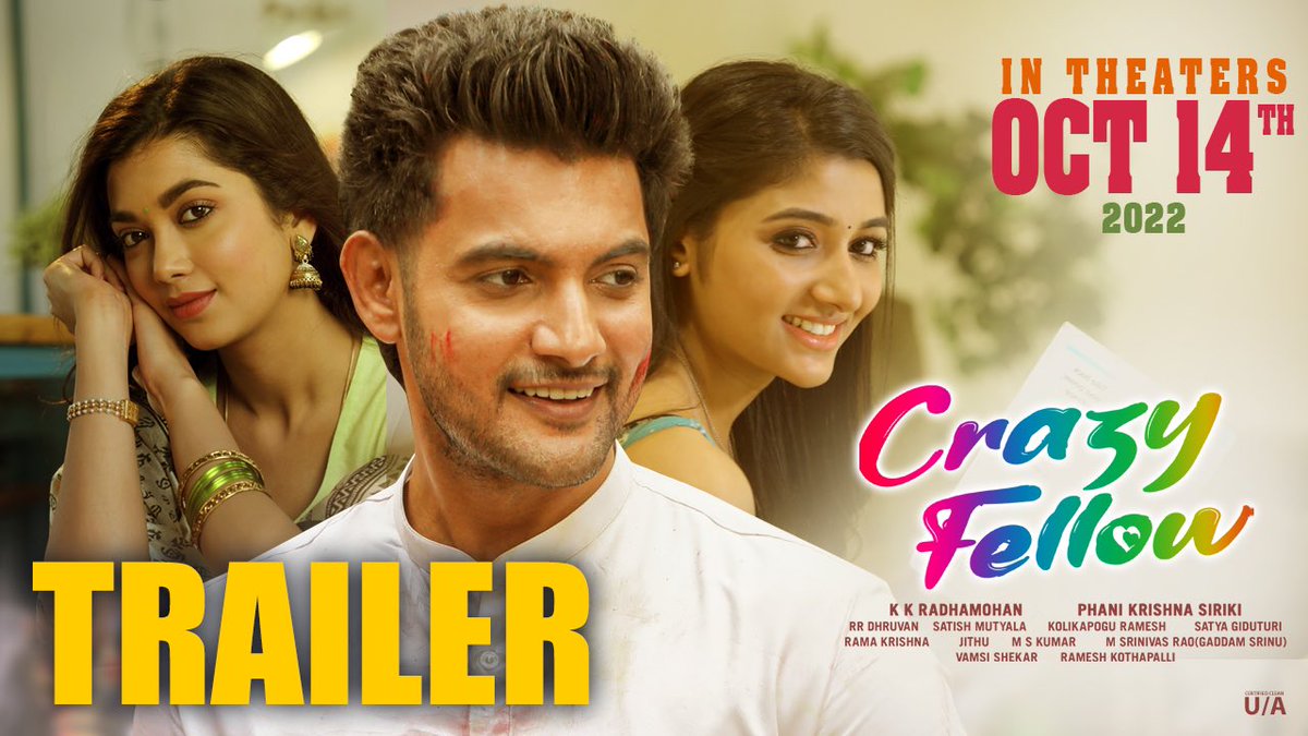 DiganganaS's tweet photo. Crazy fellow’s crazy trailer is here!! 🥳❤️ 

https://t.co/Xd7vz6tcg9

@iamaadisaikumar @phanikumar2809 @KKRadhamohan @adityamusic @mirnamenon https://t.co/jdqle0Cczp