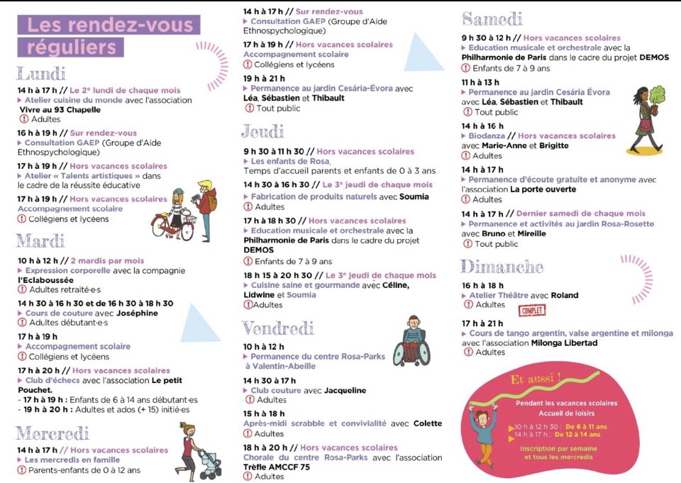 C’est la rentrée ! Salariés &amp; bénévoles <a href="/CentreRosaParks/">Centre Rosa-Parks</a> vous proposent des RV réguliers et des activités mensuelles riches et variées
👉🏼 Faites votre choix dans l’agenda mensuel centrerosaparks.paris/agenda/ 
👉🏼 Abonnez-vous à la newsletter !
👉🏼 Participez aux activités hebdomadaires