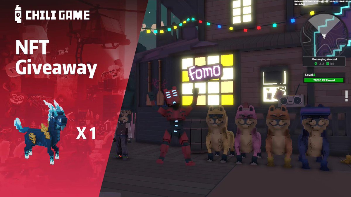 S3 NFT Giveaway！

Chili Fam！Let’s share your photo！
Duration：Oct 2～9

Get chance to Win：
1.Wear Red skin
2.Take a pic of you in land Monkey Around and leave it in the comments，@ 3friends

DC：discord.gg/U42xjucrCN

<a href="/TheSandboxGame/">The Sandbox</a> @kelvinsineth 
<a href="/Metaprints/">Metaprints</a> <a href="/harry_forj/">Harry Liu @ Forj</a>