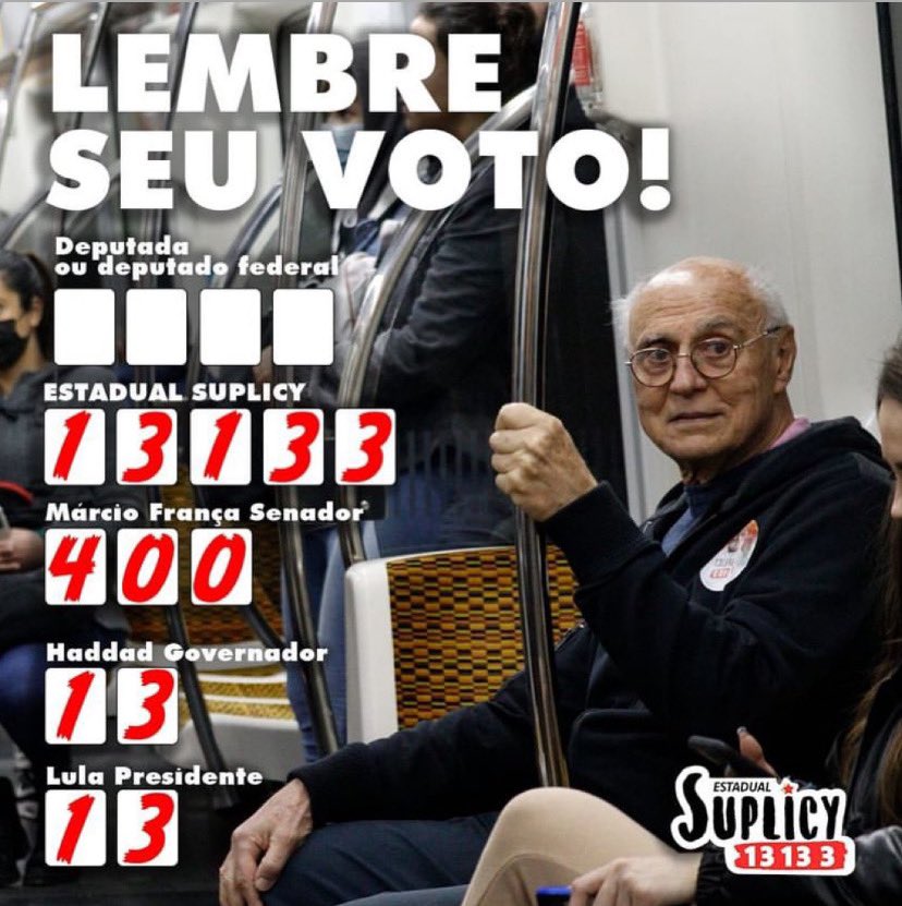 suplaoriginal's tweet image. Esse é o meu pai!
Sempre votei nele….acho ele muito da hora!!
Entrou na política para realmente ajudar!!
Por isso tem meu voto!
Love you dad!
Tamo junto!
Vote suplicy
13133
C mmon kids!
@esuplicy