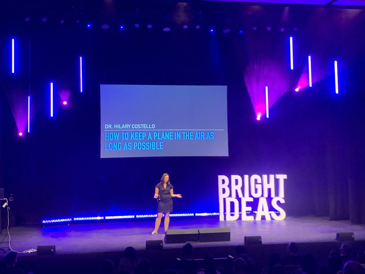 reettinker's tweet photo. Fascinating talk from Hilary Costello- learning about aerodynamic principles &amp; what it takes to keep a plane in the air for as long as possible- alongside a touch of theatre with a demo! ✈️🛩🛫🚀 #BrightIdeas2022 https://t.co/bGp7uMoMD4
