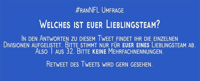 Lippo_kratis's tweet photo. 🏈#ranNFL 🏈

Welches ist euer Lieblingsteam in der #NFL?
Bitte das Bild anschauen &amp; bei der Umfrage mitmachen.

Bitte nur 1 aus 32!!!!! Teams auswählen.

Die Divisionen stehen alphabetisch geordnet in den Antworten zu diesem Tweet

Gerne retweeten

#ENDZN #NFLger #ranNFLsüchtig https://t.co/IaWJ0oOf2U