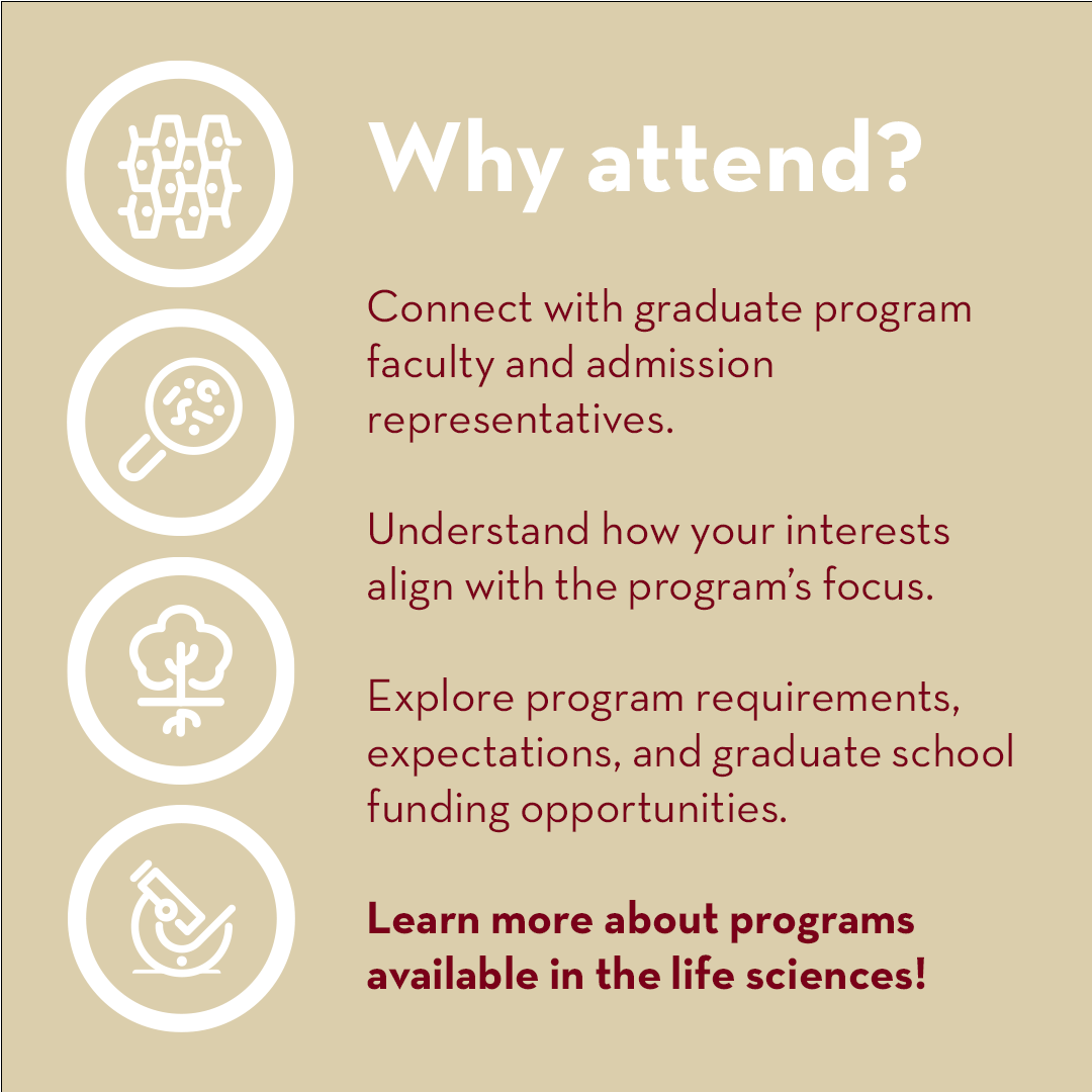 Looking to explore educational pathways related to the life sciences at the U and beyond? Join us for the 2022 Life Sciences Graduate School Fair hosted in collaboration with <a href="/umncla/">UMN Liberal Arts</a> on 10/14.

Learn more &gt; z.umn.edu/LSGF-2022