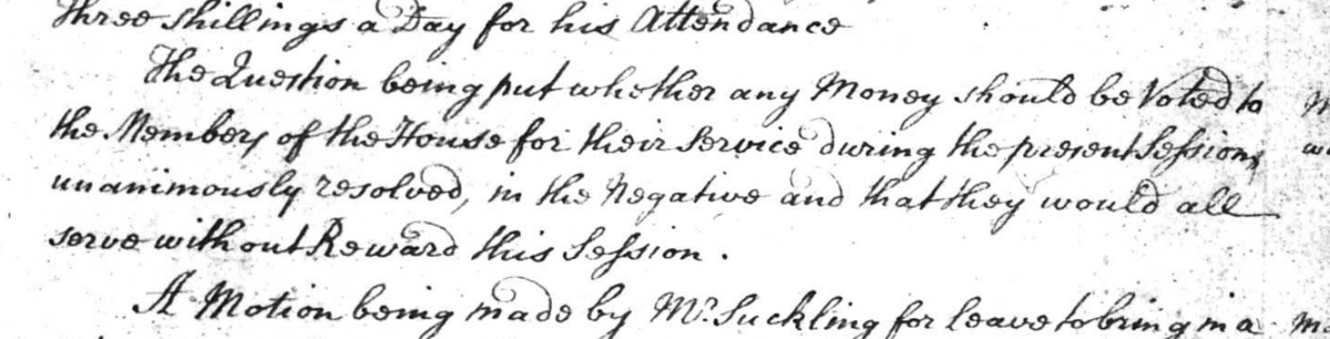 264 years ago today (Oct. 2, 1758) the Nova Scotia legislature met for the first time. One of the first things politicians voted for... they'd work without pay.
