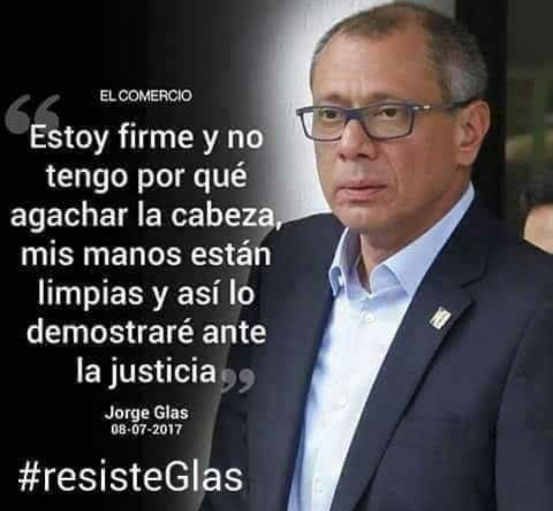 MarthaVlc's tweet photo. @MashiRafael Por denunciar  el TONGO y el REPARTO de la Patria lo tienen secuestro, que el mundo sepa que .@JorgeGlas es un #PresoPolítico con boleta de excarcelación negada por la #JusticiaSecuestrada🇪🇨 él es pueblo y la gente está con él ¡ Ese es el miedo de los traidores de la Patria! https://t.co/LR4u7rSzHJ