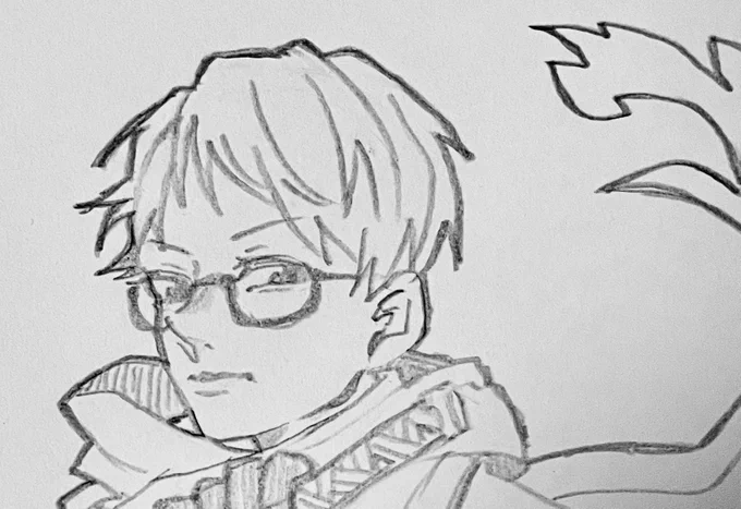 今描いてたお顔つよつよ🥷🦀 
