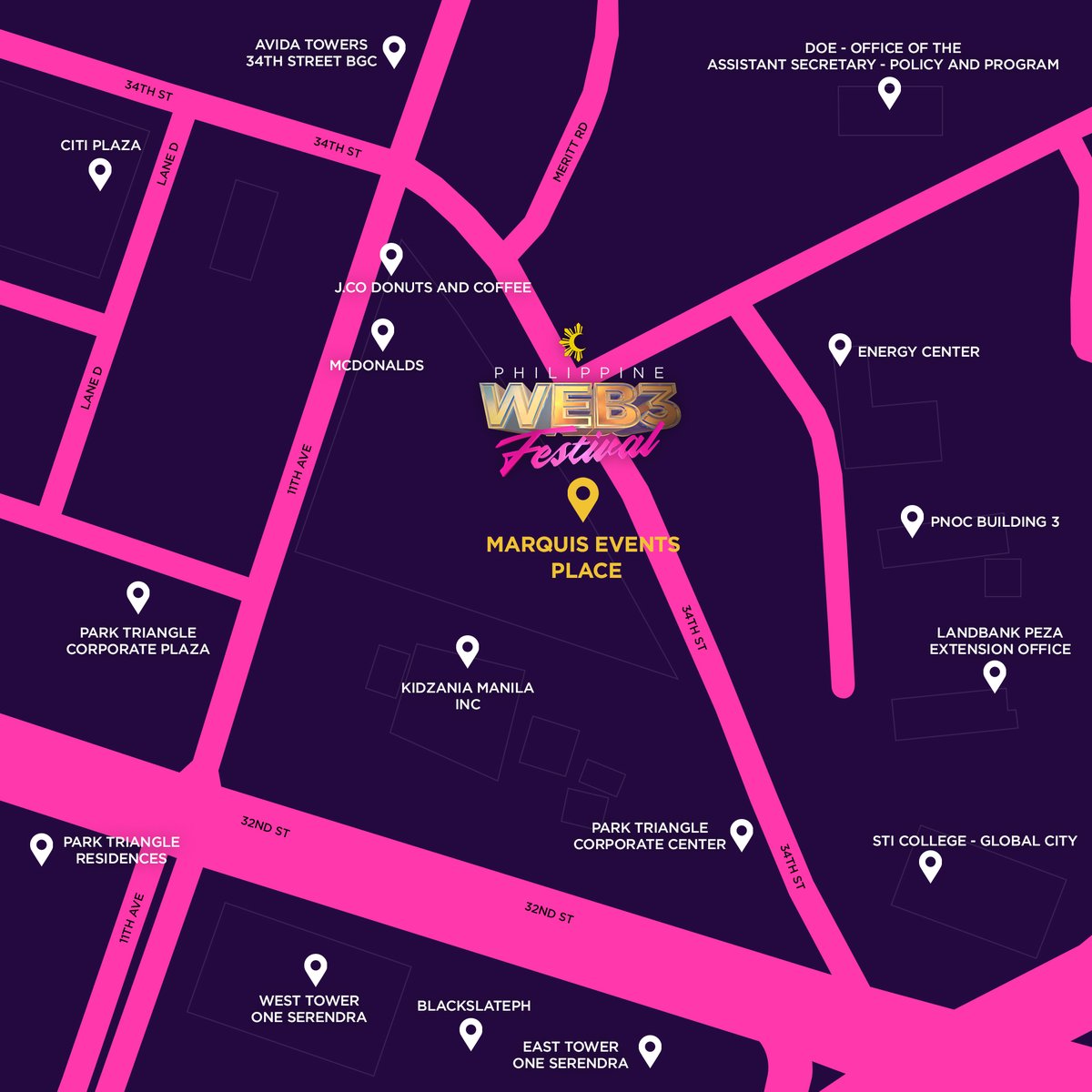 phweb3festival's tweet photo. In just a few weeks, we’ll be at the Marquis Events Place BGC for the #PHWeb3Fest!🥳

Web3’s biggest names will come together in one location for an event you won’t want to miss!👀

🎟️ Get your tickets at 60% OFF while you still can! https://t.co/XHljl90ipE https://t.co/q2xqKySNP6