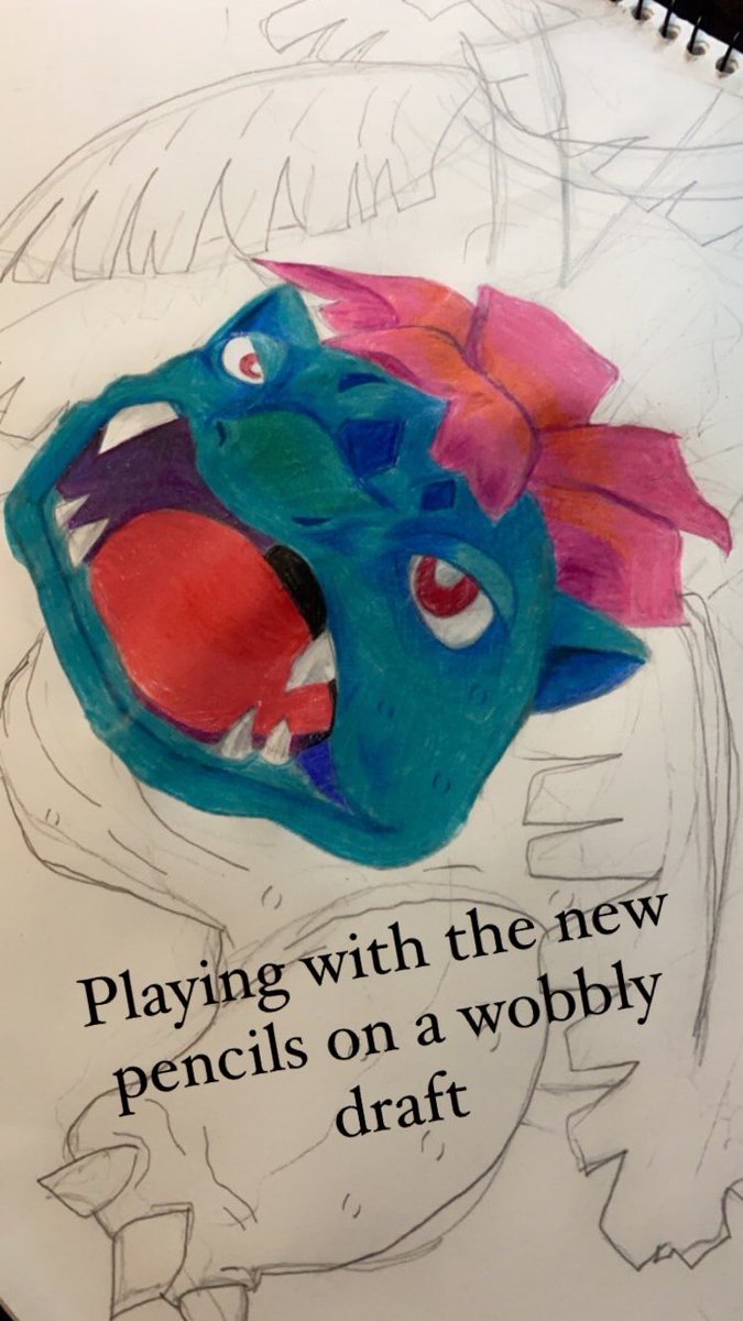 Mania_Artworks's tweet photo. #venasaur #polychomos #fabercastell #pokemonart #pokemon #Anitwt #mania_artworks #learning https://t.co/3ybWMMWNKq