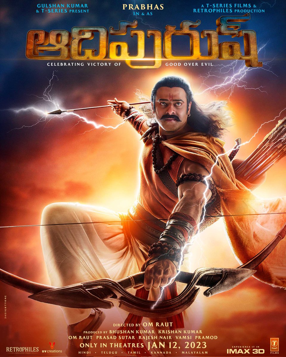 omraut's tweet photo. आ रहा हूँ, 
अधर्म का विध्वंस करने 🏹

Step into the word of Adipurush✨ #AdipurushInAyodhya 

#AdipurushTeaser out now - 
Hindi: https://t.co/kdpR2K6V1b

Telugu: https://t.co/UqSoHioUTc

Tamil: https://t.co/HEi26NH1Ci

Kannada: https://t.co/PthQHv4U7a https://t.co/jWo6umecOc