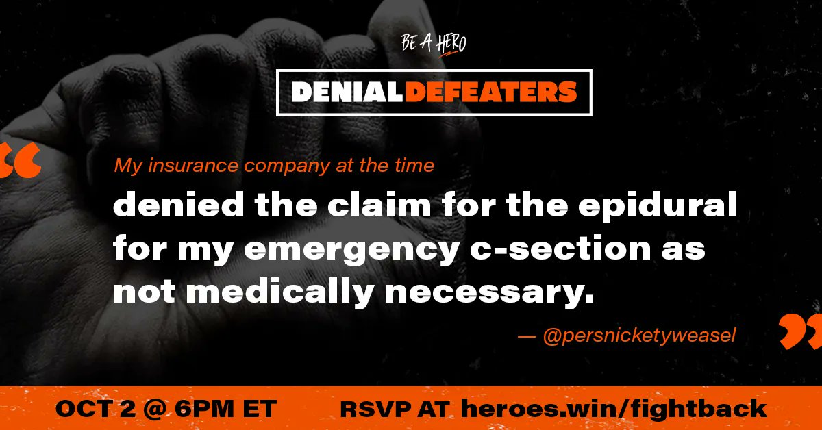 Insurance companies just LOVE to deem incredibly medically necessary treatments ‘medically unnecessary.’

I’m over it. Time to fight back. Join Be A Hero and <a href="/rich55collins/">Rich Collins</a> TODAY at 6 PM ET to learn more about how 👉 buff.ly/3C9qnNj