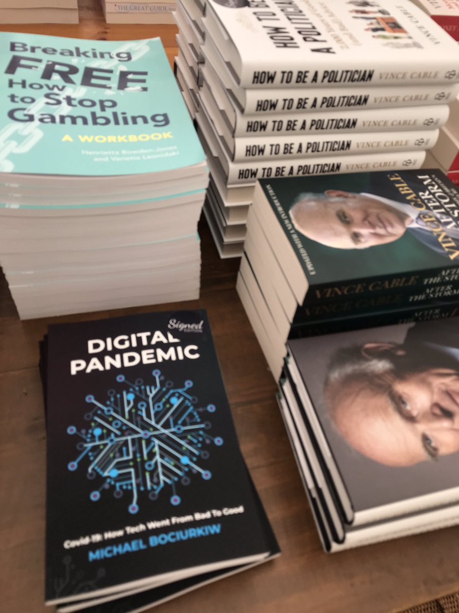 WorldAffairsPro's tweet photo. Thanks @blackwellbooks for carrying my book Digital Pandemic: Covid-19 - How Tech Went From Bad to Good. Signed copies available today at @HTLGIFestival in London or online at https://t.co/ukoeDZW5ty #HTLGI22 #book https://t.co/DFZybMn19V