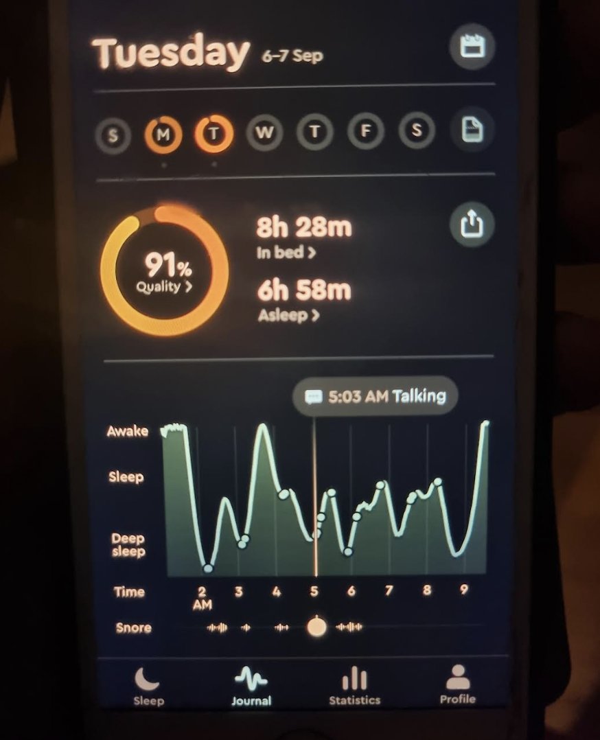BhavyaCoburn's tweet photo. eHealth is everywhere! Trying out the Sleep Cycle app- an alarm is set between a 30 minute window to wake you up. I wonder how accurate apps like these are? Sometimes I hit snooze regardless of waking up in my so called 'light phase'. Also...I talk in my sleep? #HSBH2009 https://t.co/jN5mOCne4p