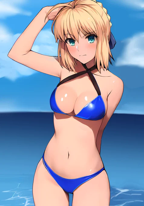 セイバーと海に行く 
