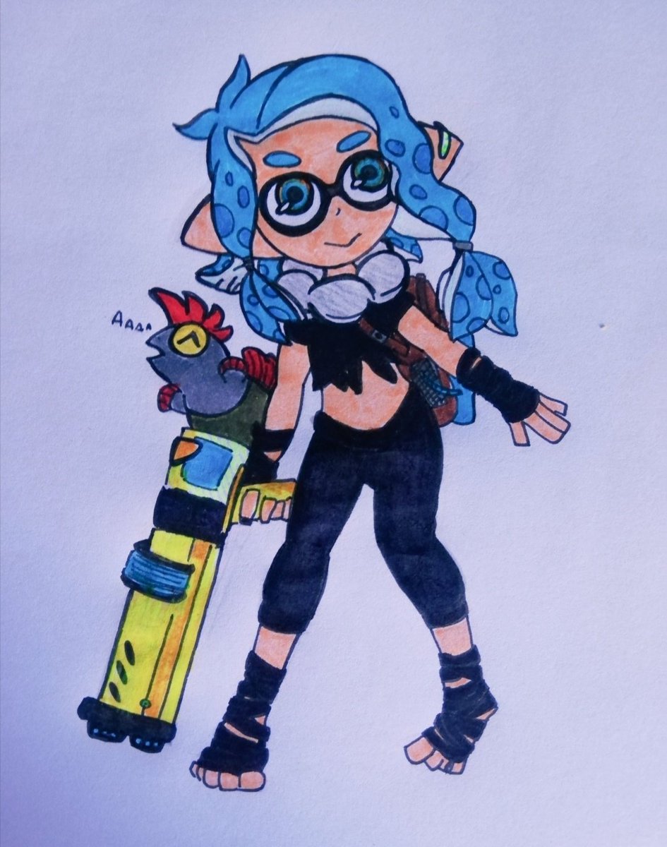 LFaydoesart's tweet photo. I'm gonna be inktobying I guess 👀
Here's the Agent 3!! My stars, my sunshine, my babyyyyyy ✨
#Splatober2022 https://t.co/gmkCAmI0dZ
