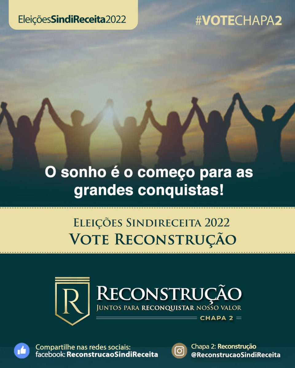 RSindireceita's tweet photo. LUTAR QUANDO É FÁCIL CEDER!

A Reconstrução convida a todas e todos colegas para participarem desse movimento de reconquista dos nossos direitos.

Votem conosco e pelos Analistas-Tributários no dia 07 de outubro.

#JuntosPelaDemocraciaSindical

#JuntosPorRemuneraçãoJusta https://t.co/pHZVxp4YlR
