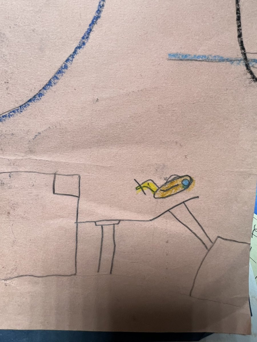 小3の頃の絵、未来少年コナンのファルコ描いてある。 